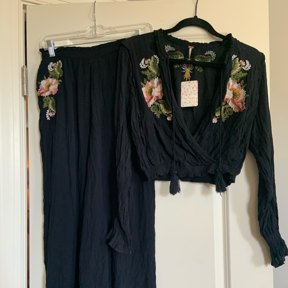 Free People Two Piece Pants Suit 1-XS Set Left